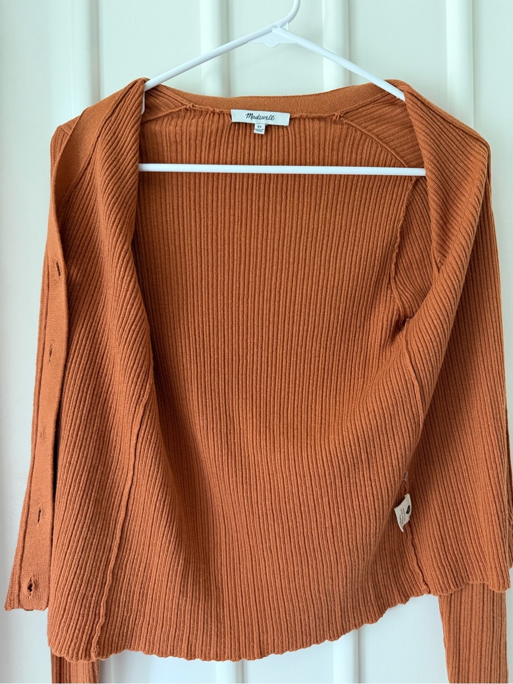 Madewell Ribbed Button-Front Cardigan - Picture 4 of 5